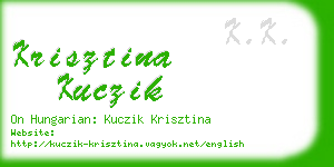 krisztina kuczik business card